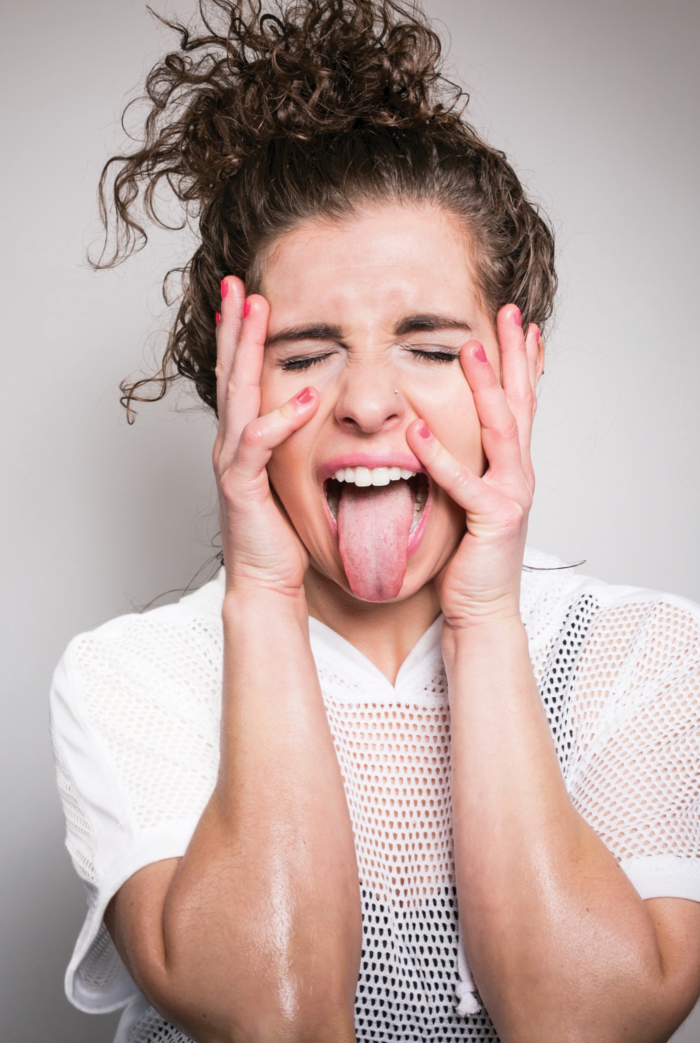 Photograph of Sadie Kurzban &rsquo;12 making a silly face